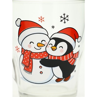 Кружки стеклянные новогодние «Персонажи», набор 2 шт.