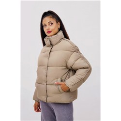 Стильная куртка Оверсайз арт.592 Евро-зима, демисезон (Бежевый)
