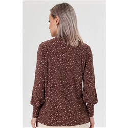 Блузка женская  1993-94/77/Коричневый, белый, черный