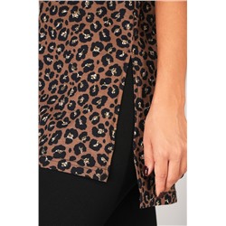 Женская удлиненная футболка с разрезами Happyfox