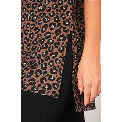 Женская удлиненная футболка с разрезами Happyfox