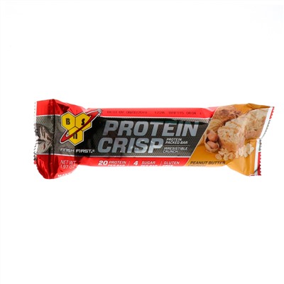 BSN, Protein Crisp, кранч с арахисовой пастой, 12 батончиков, 56 г (1,97 унции) каждый
