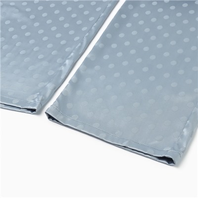 Пижама женская (рубашка, брюки) KAFTAN «Горох», голубая, размер 44-46