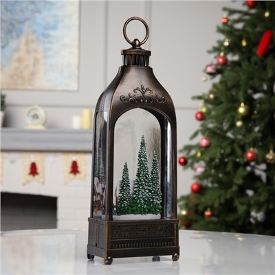 Фигура светодиодная «Зимний городок», 36×12.8×6.5 см, музыка, батарейки ААх3 (не в комплекте), USB, свечение тёплое белое