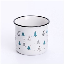 Кружка керамическая, новогодняя «Зимний лес», 450 мл