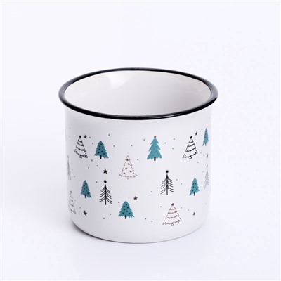 Кружка керамическая, новогодняя «Зимний лес», 450 мл