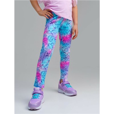 Брюки трикотажные для девочек (легинсы), 2 пары в комплекте