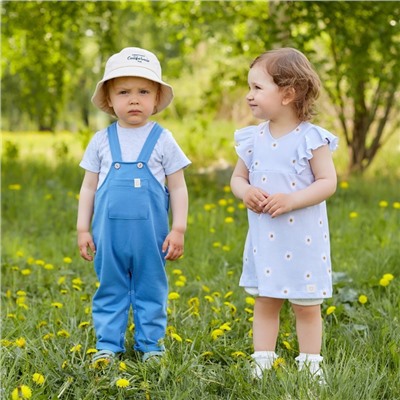 Комплект: платье, шорты, повязка «Крошка Я. Ромашка», рост 62-68 см, серый