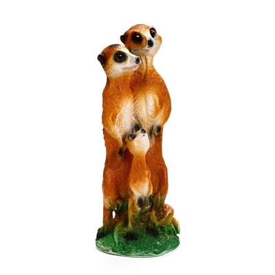 Садовая фигура из гипса «Семья сурикатов», 35×11×9 см