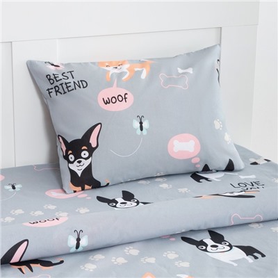 Постельное бельё 1.5-спальное «Этель» Best friend, бязь