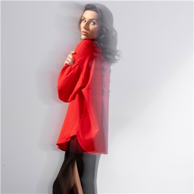 Рубашка нарядная, Нежный шум (красная)