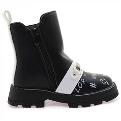 6471-01 черн Ботинки деми для девочек (27-32)/8