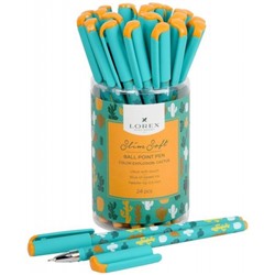 Ручка шариковая масляная 0.5мм "Slim Soft. LOREX COLOR EXPLOSION.CACTUS" синяя LXOPSS-CE2 LOREX