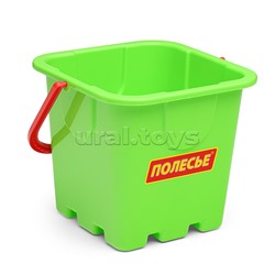 Набор №290: ведро-крепость большое, совок №8, грабельки №8, формочки (краб №2 + морская звезда №2 + ракушка №2 + черепаха)