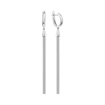Серьги из серебра без вставки, Л-26347