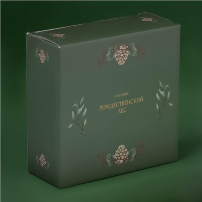 УЦЕНКА Салатник новогодний Доляна «Рождественский вечер», 580 мл, 15.5×6 см, фарфор, белая