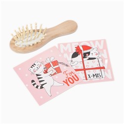 Набор подарочный новогодний «Merry catmas» полотенце и аксессуары (5 предметов)