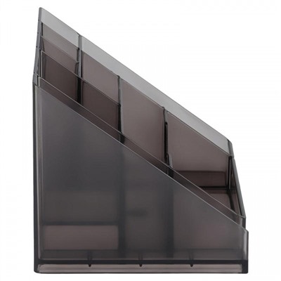 Подставка для письменных принадлежностей "Каскад" серая тонированная ОР14 Стамм