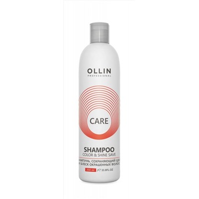Ollin Шампунь, сохраняющий цвет и блеск окрашенных волос / Care, 250 мл