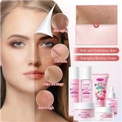 SADOER Подарочный набор косметики с экстрактом персика и лактобактериями 6 в 1