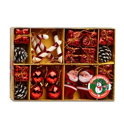 Набор новогодних украшений S1604 "Вдохновение" (3см.* 24шт.)