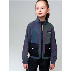 Куртка текстильная с полиуретановым покрытием для девочек (ветровка)