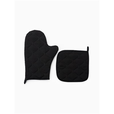 Кухонный набор «Этель» Magic winter: варежка-прихватка 20×27 см, прихватка 19×19 см