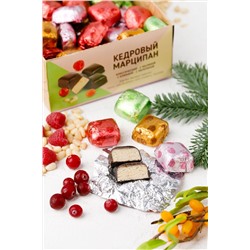 Кедровый марципан Ассорти / классика,клюква,малина,облепиха / 600 г / шоу-бокс / ТМ Сибирский кедр