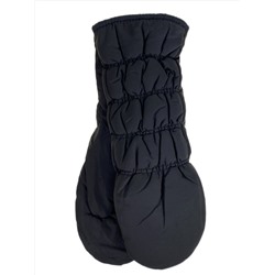 Зимние женские варежки с подкладом из искусственного меха, цвет черный