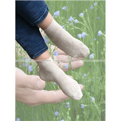 Носки женские Белорусский лен с крапивой ажурные