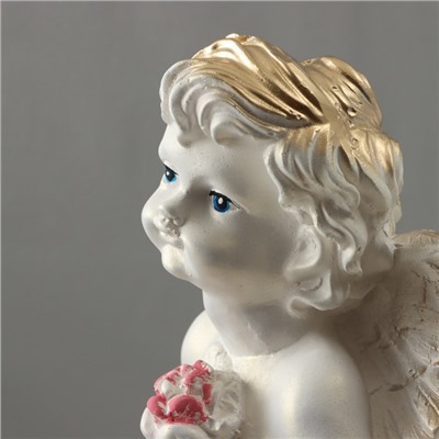 УЦЕНКА Фигура "Ангел большой" перламутр 44х20х15см