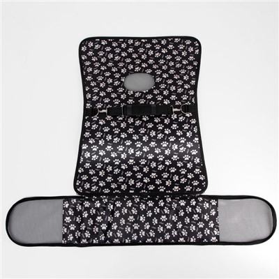 Сумка - переноска «Лапки Happy», размер L, 53×21×29 см, каркасная, чёрная