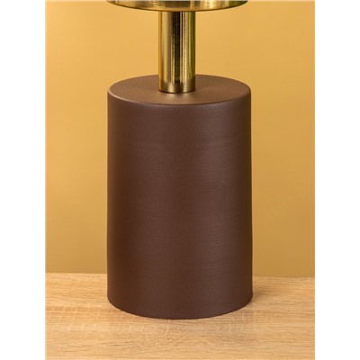 Подсвечник на 1 свечу «Кубок», 10×10×28.5 см, шоколад с золотом