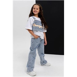 Костюм 28031 детский (Белый/джинс)