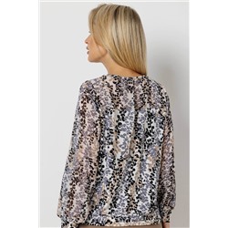 Блузка женская  4130/18/Бежевый, черный