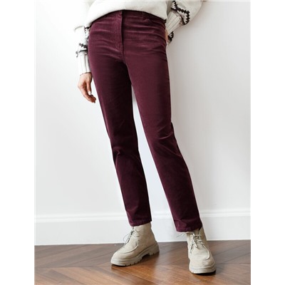 Брюки из эластичного микро-вельвета