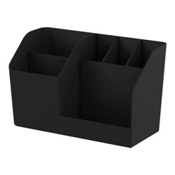 Подставка для письменных принадлежностей "Submarine" Classic черная 8,5х10х17,2 см 6 отделений 61595 ErichKrause