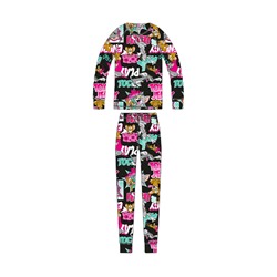 Термокомплект трикотажный для девочек: брюки, толстовка