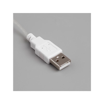 Гирлянда «Мишура» 5 м роса, IP20, серебристая нить, 100 LED, свечение мульти, USB