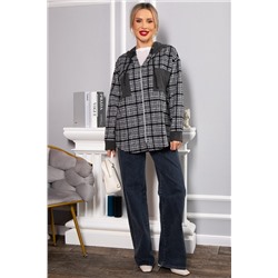 Рубашка с капюшоном Стокгольм (серая) Б14593-50М