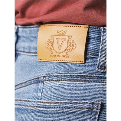 Джинсы трубы из денима