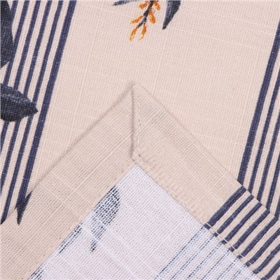 Дорожка на стол «Этель» Leaves, 40×149 см, 100% хлопок, репс 220 г/м², бежевая