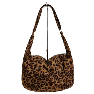 Женская сумка из искусственной замши, цвет леопард