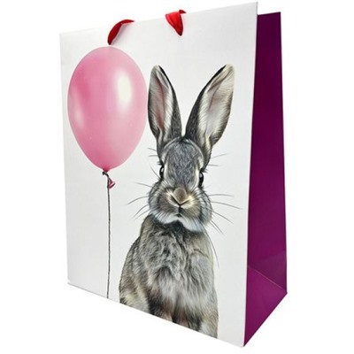 Пакет бумажный 26х32 см "Заяц" ленточные ручки 72825 Centrum