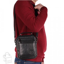 Сумка мужская кожаная 6606SG black Fuzhiniao
