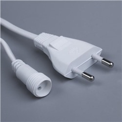 Шнур питания для сосулек 3 выхода, белая нить