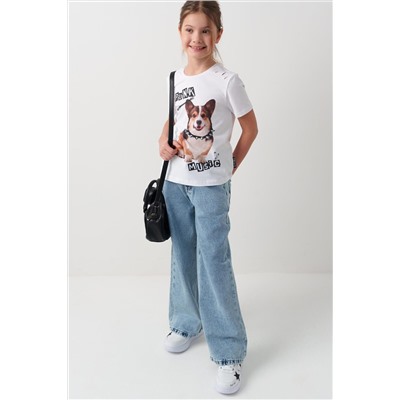 Фуфайка трикотажная для девочек (футболка) PLAYTODAY, 1240052