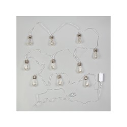 Гирлянда «Нить» 3 м с насадками «Лампа», IP20, прозрачная нить, 80 LED, свечение тёплое белое, 8 режимов, 220 В