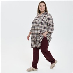 Рубашка "Виктория" коричневый клетка