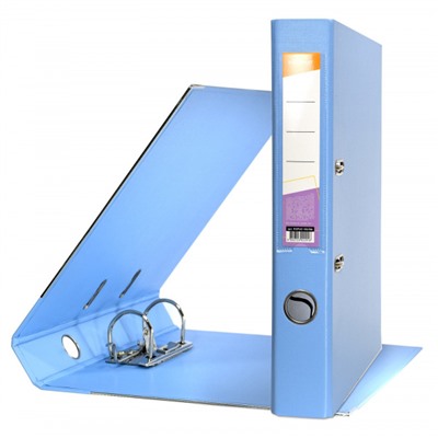 Папка-регистратор 55 мм PVC 2-стор. голубой, с уголками P2PVC-55/Bb inФОРМАТ